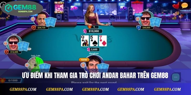 Cách Chơi Andar Bahar: Hướng Dẫn Chi Tiết Từ A Đến Z 4 Ưu điểm khi tham gia trò chơi Andar Bahar trên Gem88